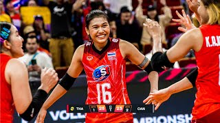 Thailand Volleyball Team Won Dramatic Set and Goes to Victory against Canada !!!