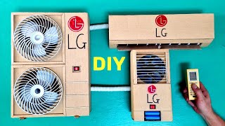Cardboard Tower Air Conditioner | Full DIY Model Inspired by LG Design