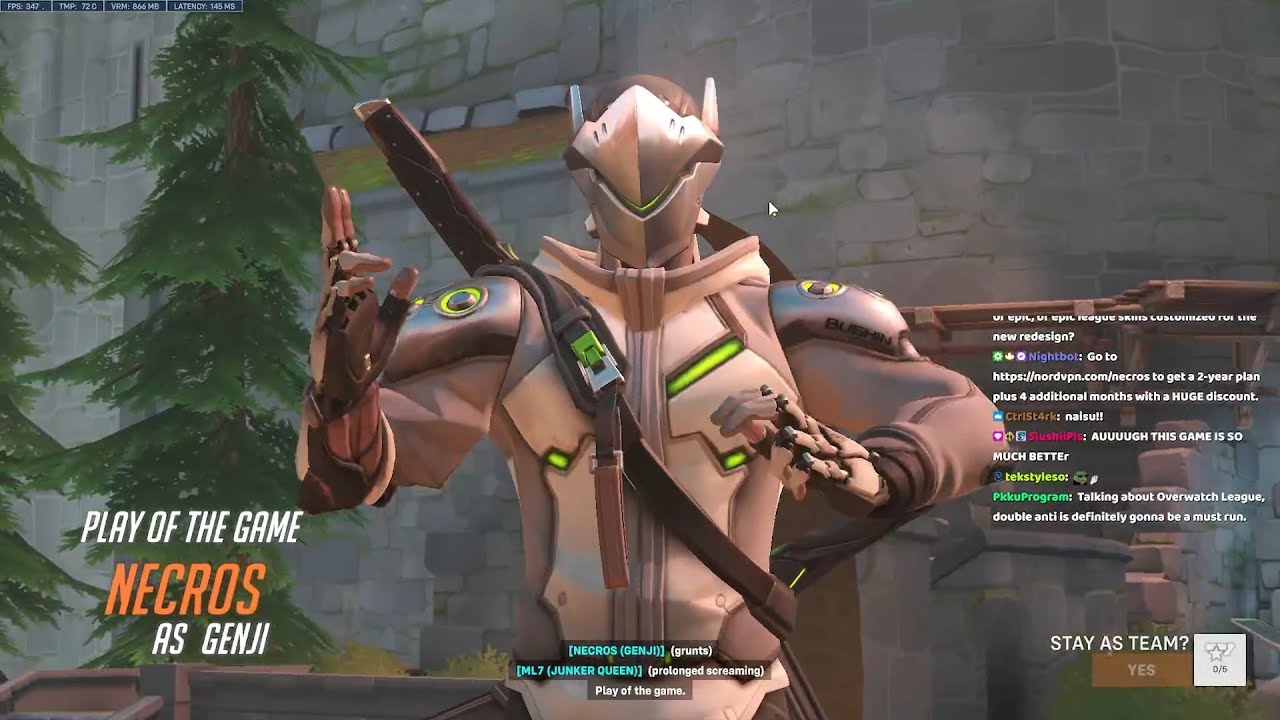 OW 2! POTG! NECROS INSANE NANO GENJI OVERWATCH 2 PVP BETA GAMEPLAY