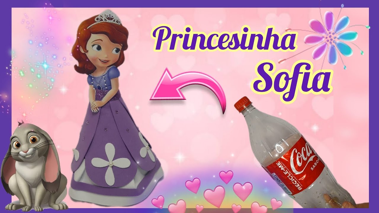 LEMBRANCINHA PRINCESA SOFIA COM GARRAFA PET