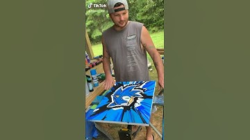 How to attach drill to canvas for spin art. Happy spinning.