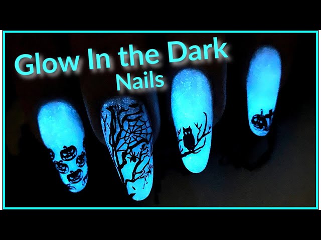 Acrylic Halloween Nail Art  Glow In the Dark