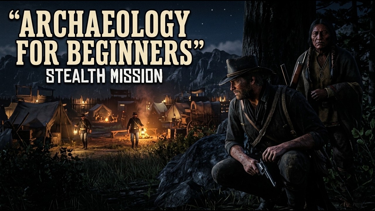 RDR2 Archaeology for Beginners Mission Gameplay | Arthur Helps Rains ...