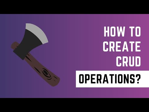 How to create CRUD operation in Axe API?