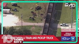 Driver dead in Polk County crash involving train, pickup truck