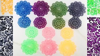 Adding GLITTER To Liquid Sculpey - Mandala and Lace - Silicone Mold and Polymer Clay Tutorial