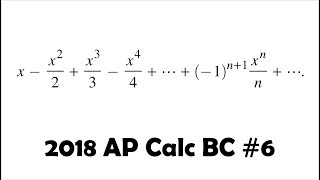 2018 AP Calculus BC FRQ 6