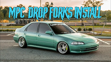 WASTE OF MONEY 🤔 Mpc Motorsports drop forks install 92/95 Honda Civic Acura Integra