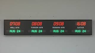 BRG Precision Product's 6637C-R18G - 4  Zone, Programmable Time Zone Clock Display