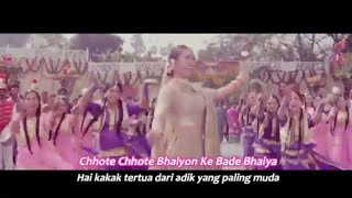 Chhote Chhote Bhaiyon - Hum Saath Saath Hain (1999) Lirik Terjemahan Indonesia 