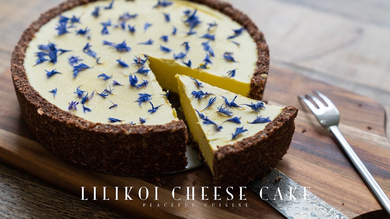 Lilikoi Cheese Cake (vegan) ☆ リリコイチーズケーキの作り方 | Peaceful Cuisine