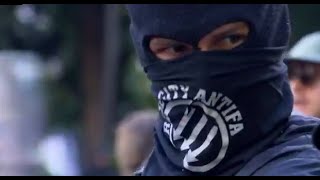 Patriot Prayer, Antifa face off in Schrunk Plaza