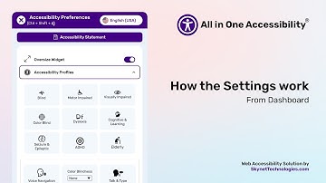 Widget Settings in ADA Dashboard | Customize All in One Accessibility Widget Easily