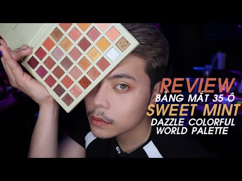 REVIEW SWATCH BẢNG MẮT NỘI ĐỊA TRUNG SWEET MINT DAZZLE COLORFUL WORLD 35 Ô / BEAUTICITI