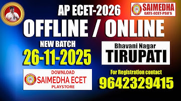 AP ECET-2026 NEW BATCH @ TIRUPATI