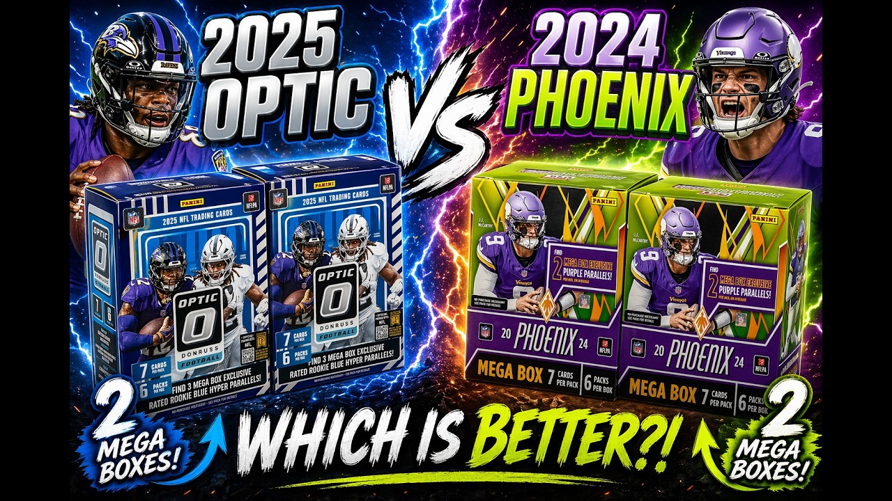 【激レア　未開封】NFL　マクファーレン　2pack　★ディオンvsライス★ Optic vs Phoenix NFL Cards Battle (2 Mega Boxes Each) - YouTube