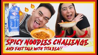 SPICY NOODLES CHALLENGE WITH FAST TALK!