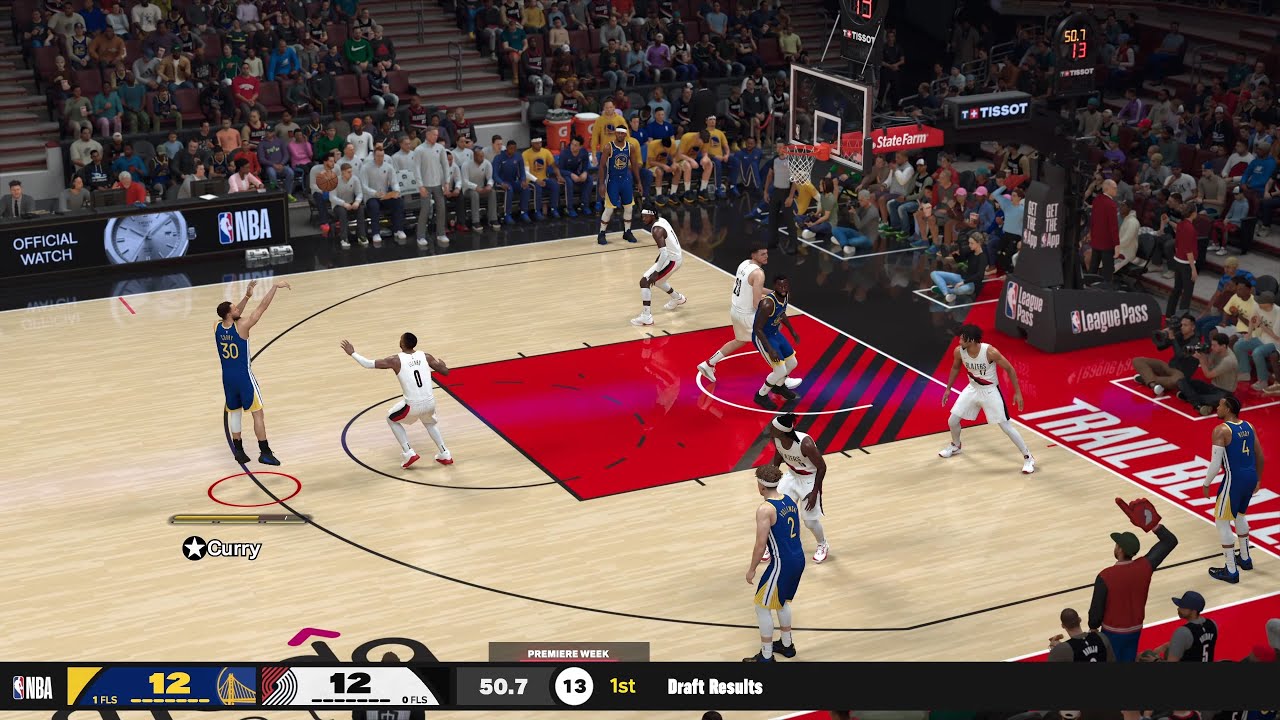 Геймплей NBA 2K26 (PS5) Уровень сложности «Зал славы»: «Уорриорз против Блэйзерс»