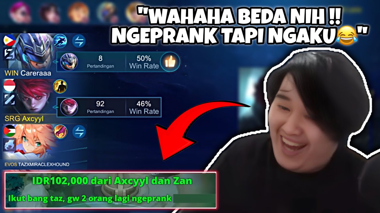 Prank Streamer Tapi Ngaku 😂 Reaksi Tazz Diprank Axcyyl Tapi Ga Prank Kok Eh Gimana Dah Judulnya