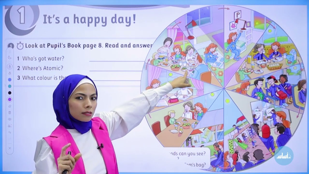 الثالث 3️⃣ - إنجليزي - كتاب الطالب (الدرس الأول ج3 - It’s a happy day) مع أ. مجد المحارمة