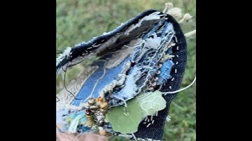 First try! Slow Stitch Fabric Book - I’m hooked!