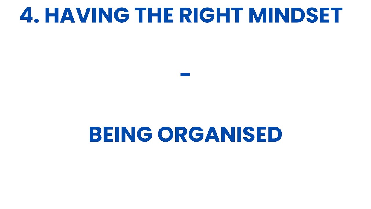 4. Having The Right Mindset - Being Organised - Empowering And Inspiring Generations - Jack Lookman