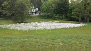 Time lapse video Day 2 of Remembering Our Fallen: A Memorial Day Public Art Project