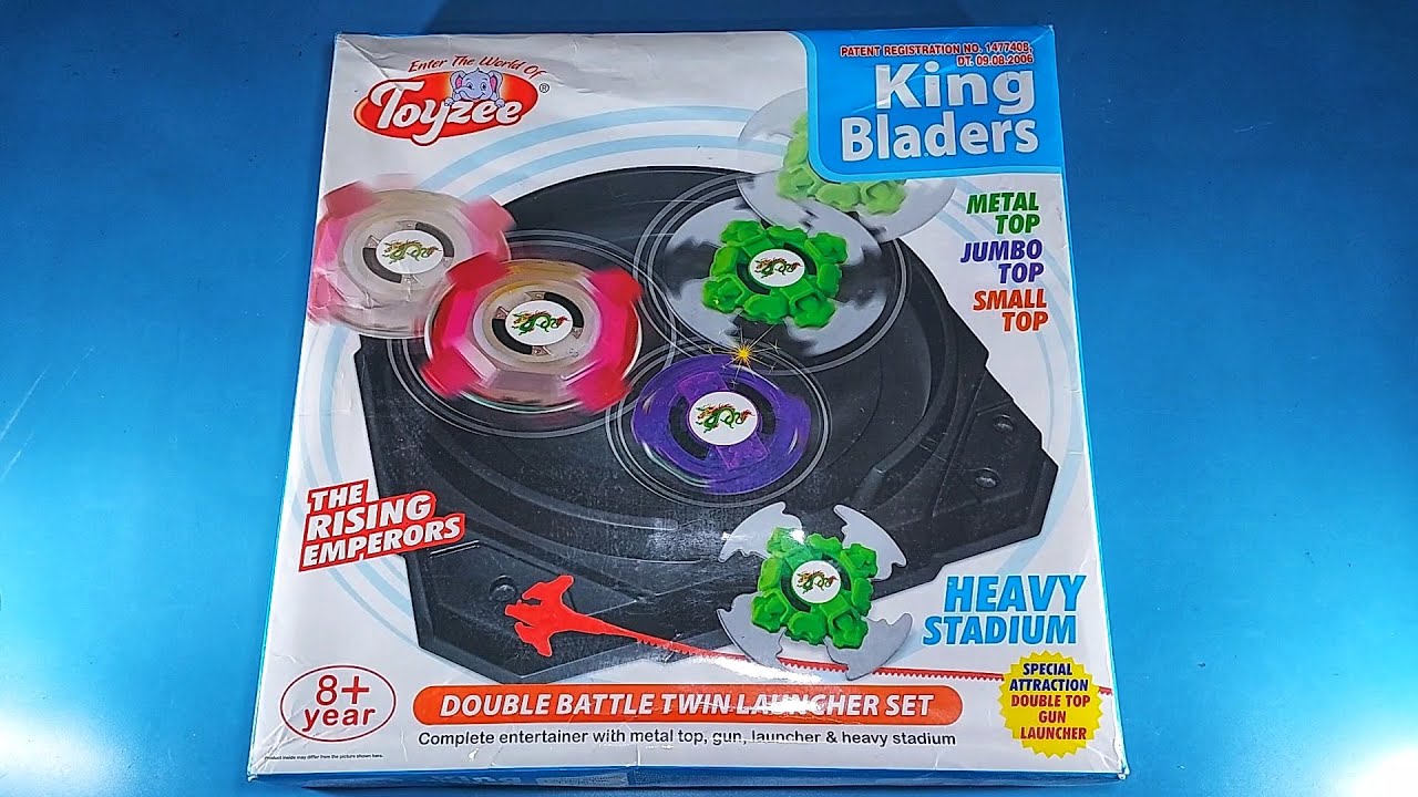 Another Fake yet Made in India beyblade set with Amazing Stadium - King Bladers Set by Toyzee