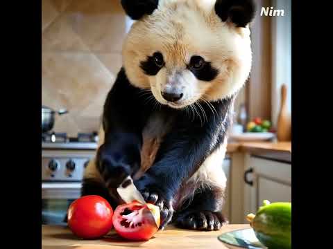A playful panda