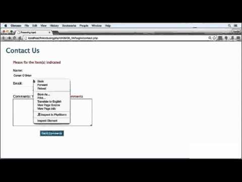 Preserving user input when a form is incomplete
