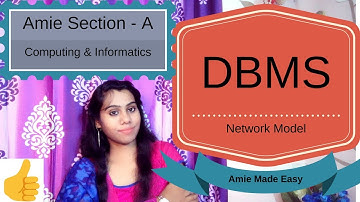 DBMS - Network Model - AMIE - Section - A- Computing and Informatics