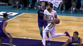 Anthony Davis's Fake Moves and Strong Dunk and One vs. Hornets [02.12.18.]