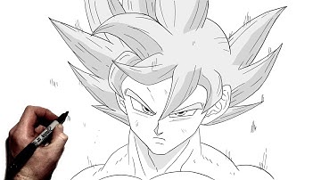 How To Draw Goku MUI | Step By Step | Dragon Ball