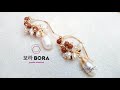 ARETES CON PERLA DE RÍO Y VENTURINA