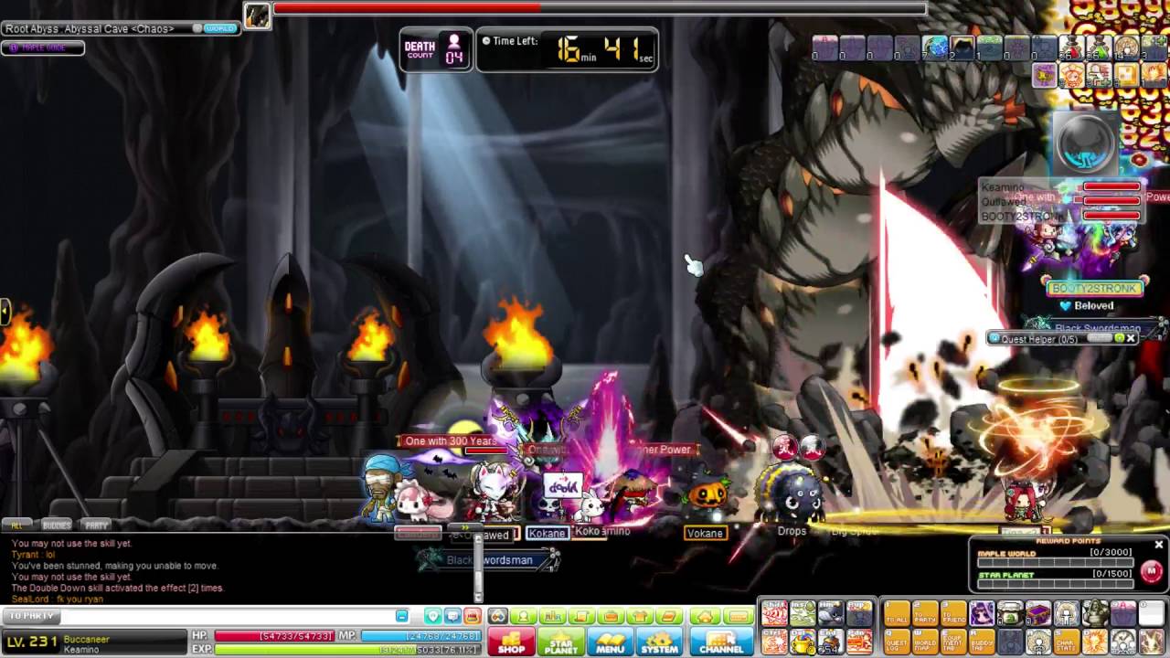 Maplestory Buccaneer Keamino & Friends killing Chaos Vellum!