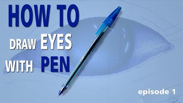 How To Draw Realistic Eye With Pen _ episode 1(ebuka pen)