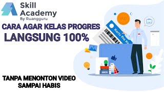 Sesuai judul official aad akan bagikan cara agar progres kelas 100%
tanpa menonton video sampai habis, mungkin banyak teman-teman yang
kuotanya belum banyak,...