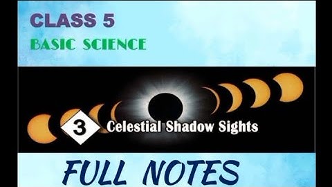 Class 5 | Basic Science |Chapter 3: Celestial Shadow Sights| Full note | Kerala Syllabus