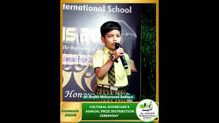 Ali Shaikh from Al-Hasan International School delivered a confident Marathi speech on Save Water