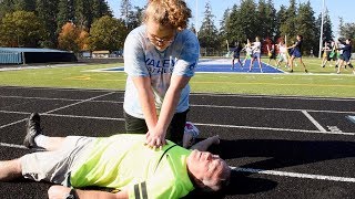 Staying Alive: Valley Catholic School HandsOnly CPR/AED