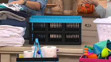 Clever Crates Set of 3 Collapsible Multi-Use Storage Crates with Courtney Cason