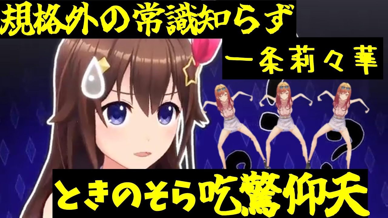 【ときのそら／一条莉々華】規格外の常識知らずな一条莉々華にびっくり仰天のときのそら【そらりり／hololive】