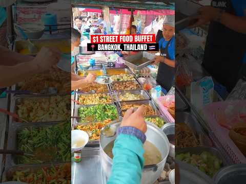 $1 All You Can Eat Thai Street Food Buffet in Bangkok, Thailand πΉπ