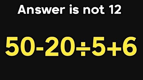 50-20÷5+6 = ❓ / Can you solve this simple math problem / PEMDAS rules question