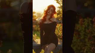 Golden Hour + Black Dress = Pure Magic  #GoldenHourFashion #AIFashion #Shorts