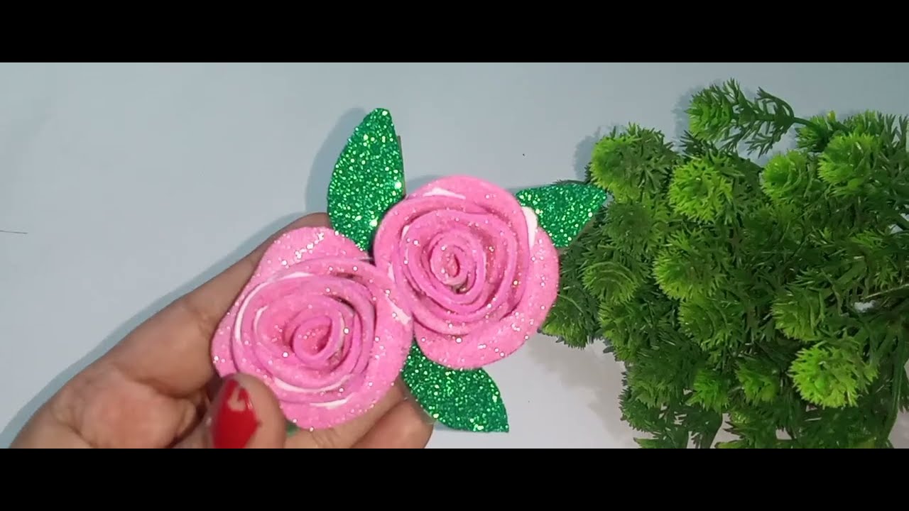 Amazing! The Simple Way Create Stunning Glitter Roses!! How to make Realistic, Easy paper Roses