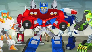 Rescued by Optimus Prime! | Rescue Bots | Transformers Junior
