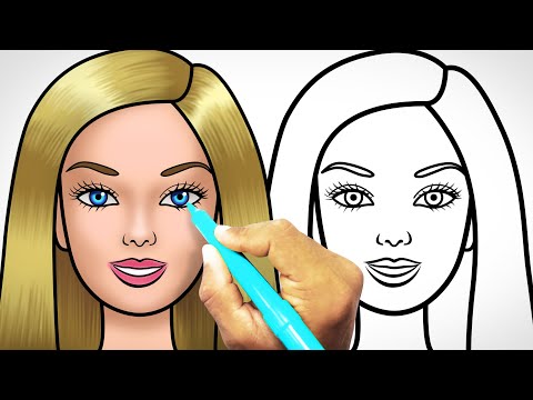 Como DESENHAR a BARBIE - Como DIBUJAR a BARBIE