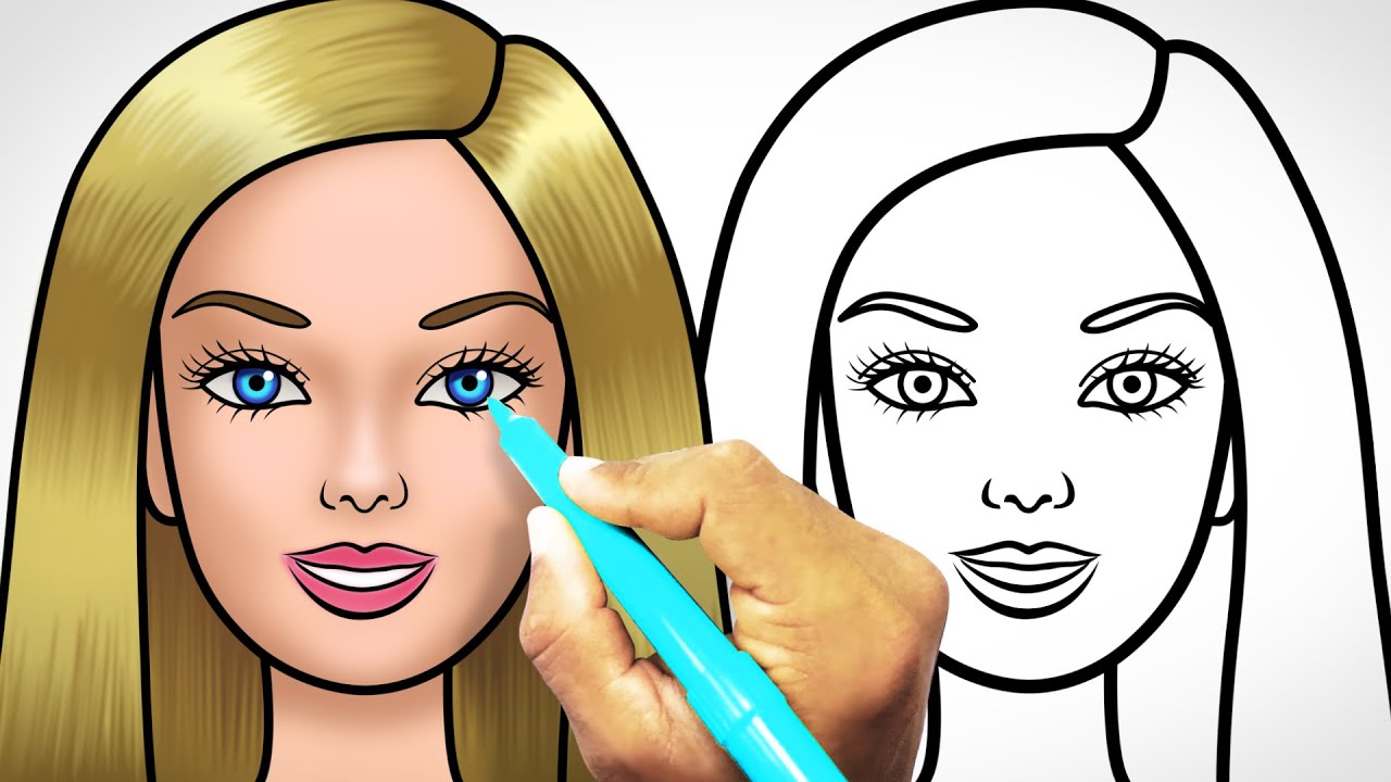 Como DESENHAR a BARBIE - Como DIBUJAR a BARBIE - YouTube