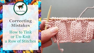 How to Tink (or Un-Knit) a Row of Stitches - Knit and Purl